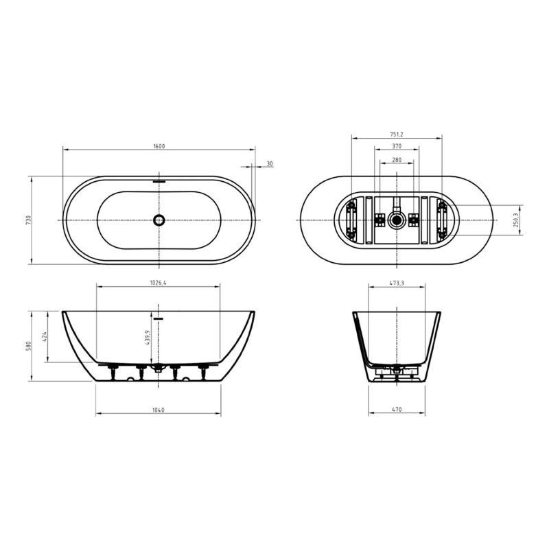 7 Акриловая ванна BelBagno BB701 1600 730мм.jpg